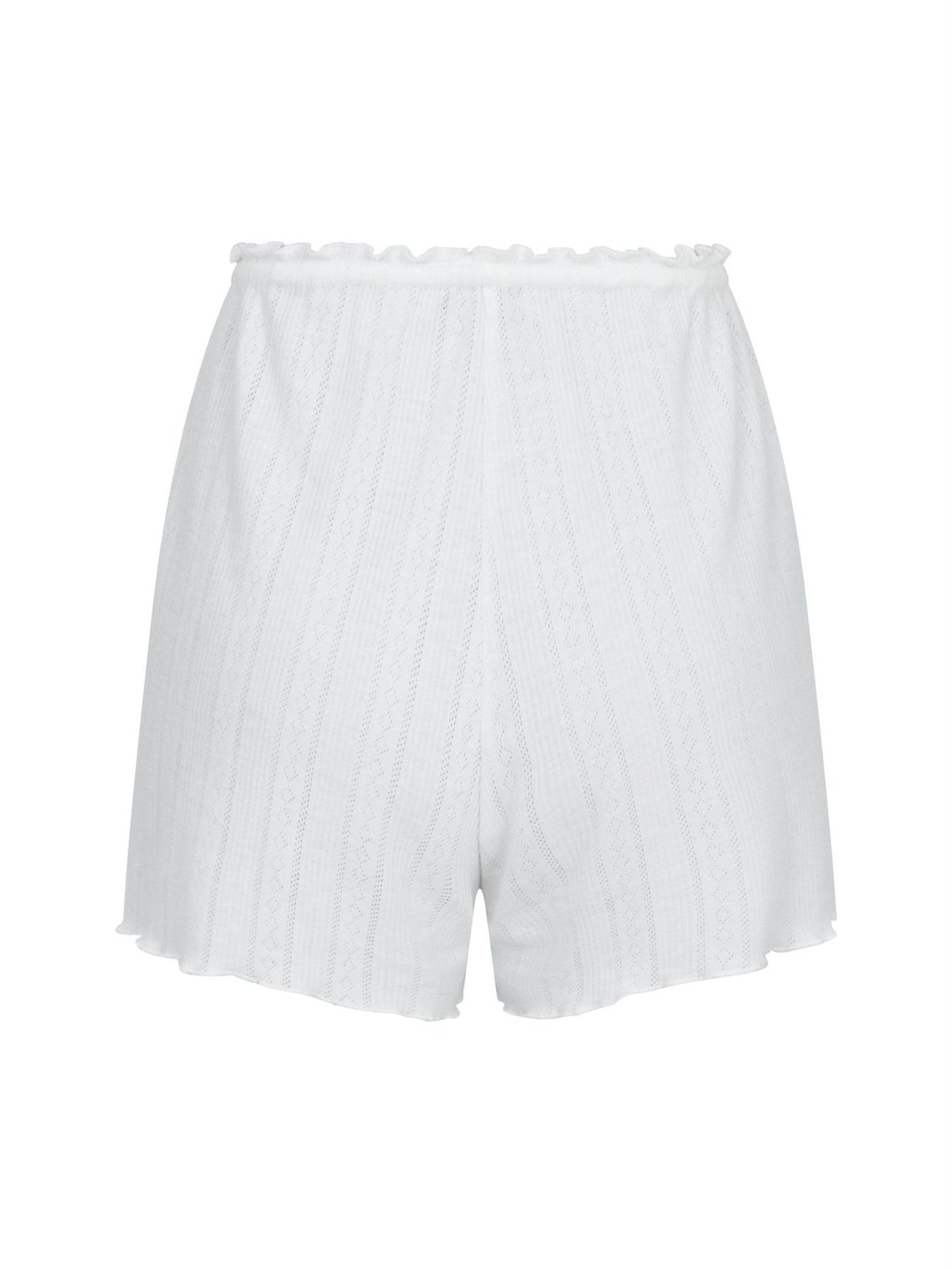 Merritt Pointelle Shorts White