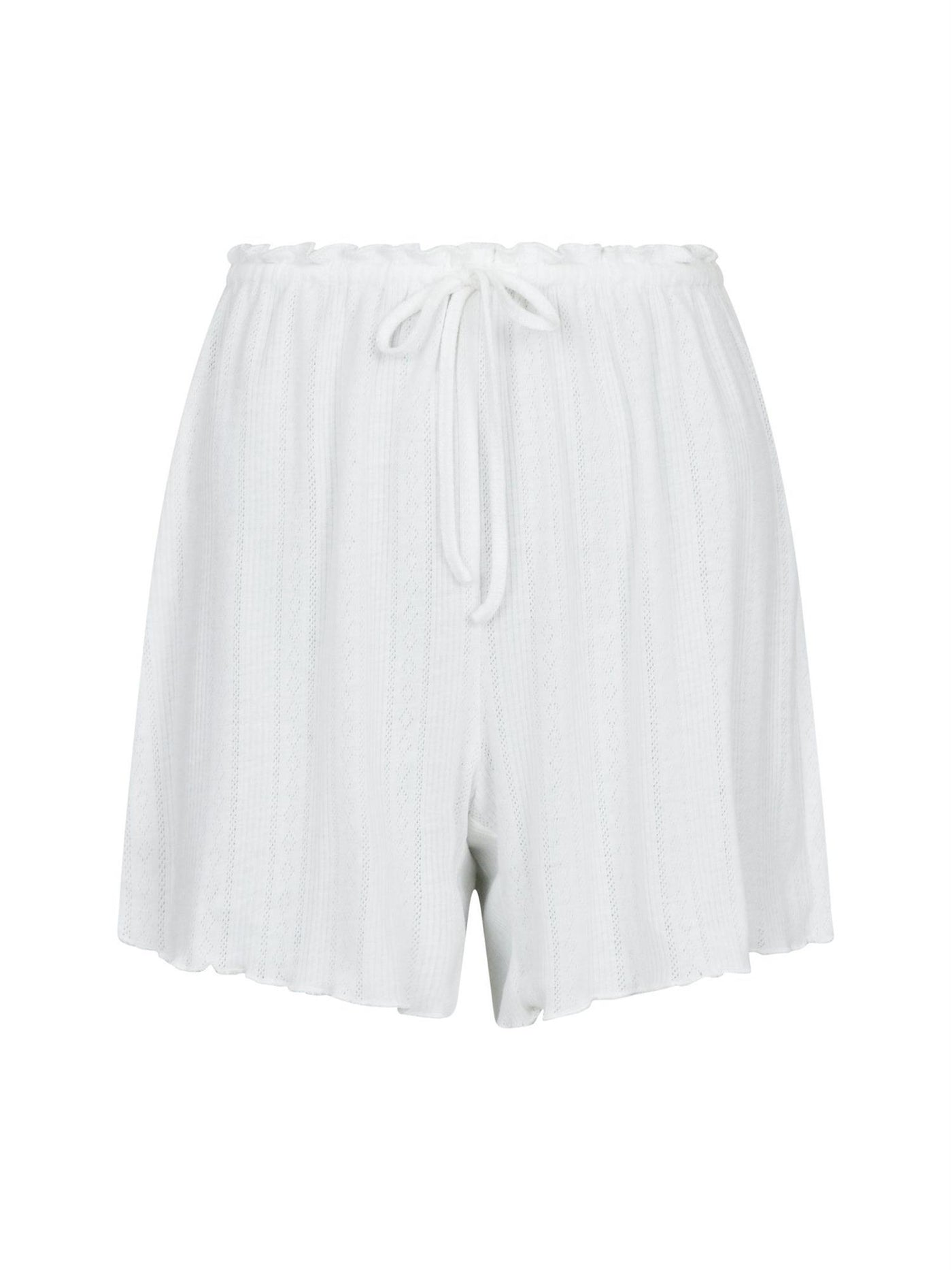 Merritt Pointelle Shorts White
