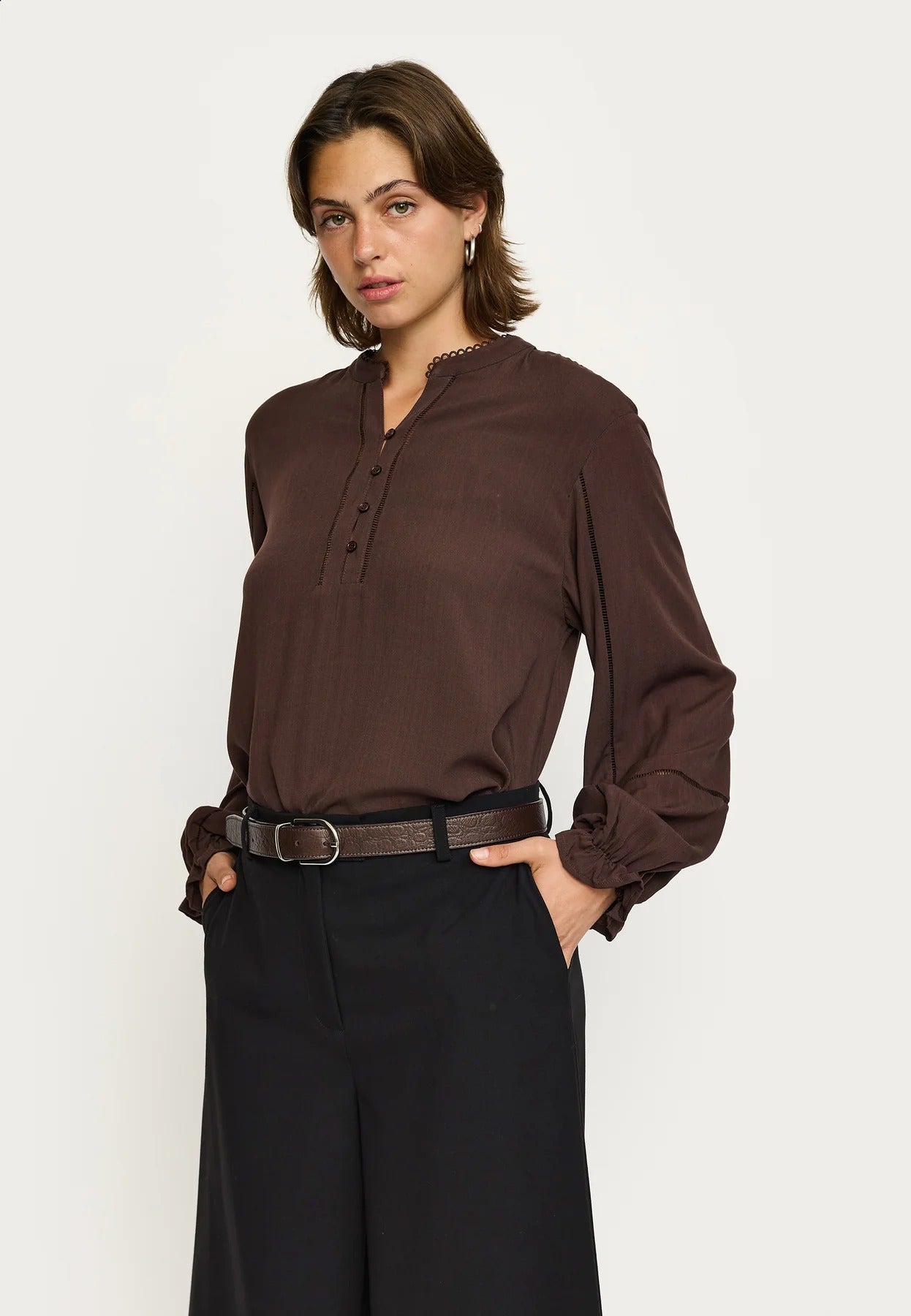 Edwina Blouse Coffee Bean