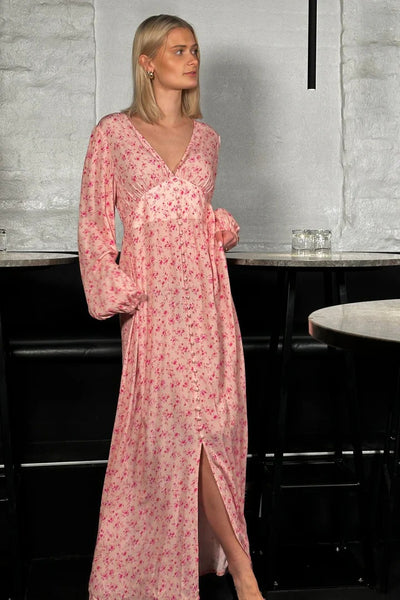 Lilith Maxi Dress Cheryl Pink Print