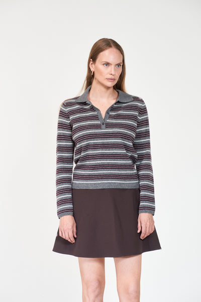 Cassie Stripe Grey multi