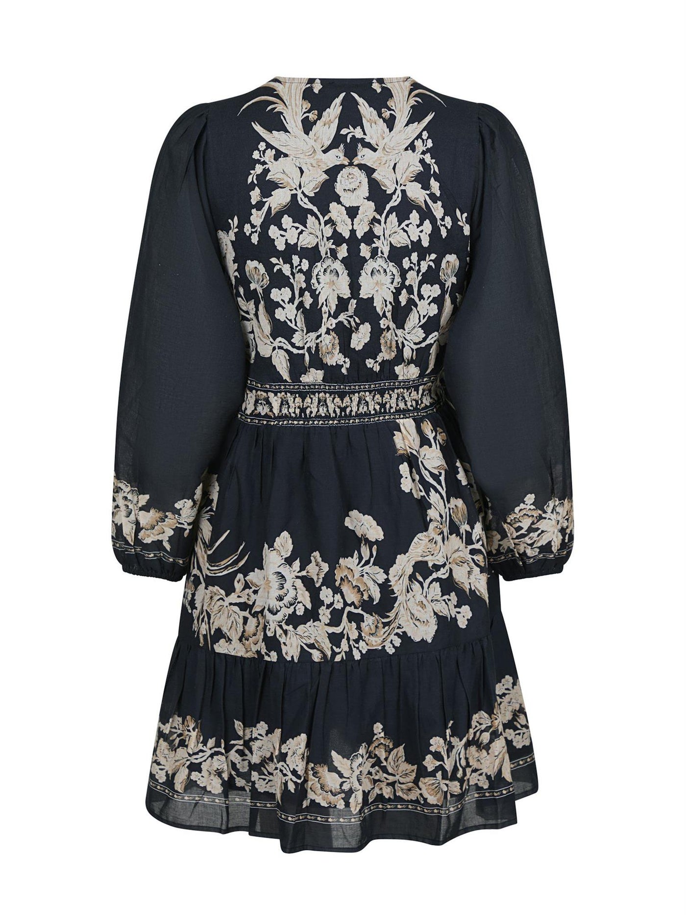 Dorna Printed Voile Dress Navy