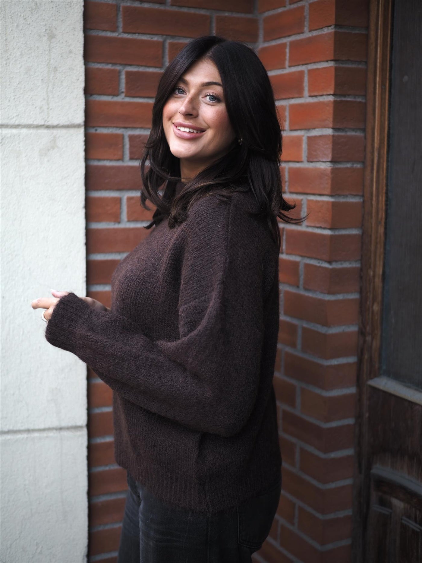 Patrisia solid knit Dark Brown
