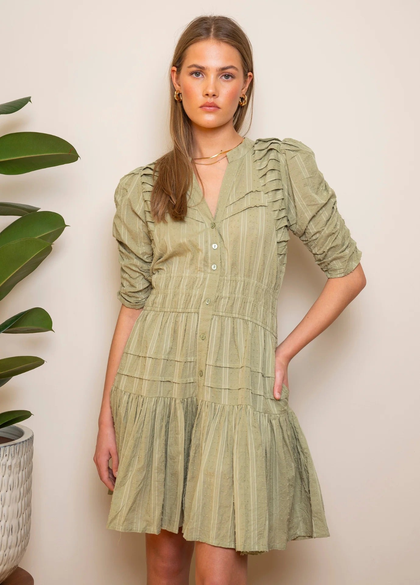 Fabienne Mini Dress Soft Sage