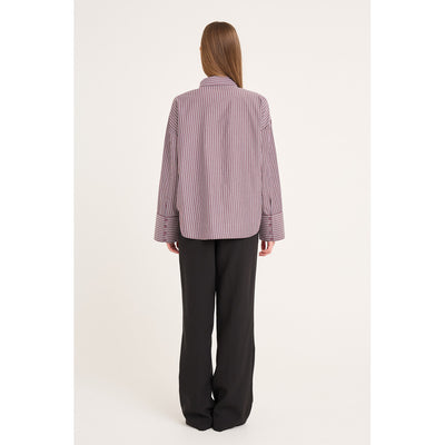 Luka shirt Bordeaux/white