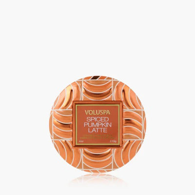 Mini Tin Candle 25tim Spiced Pumpkin Latte