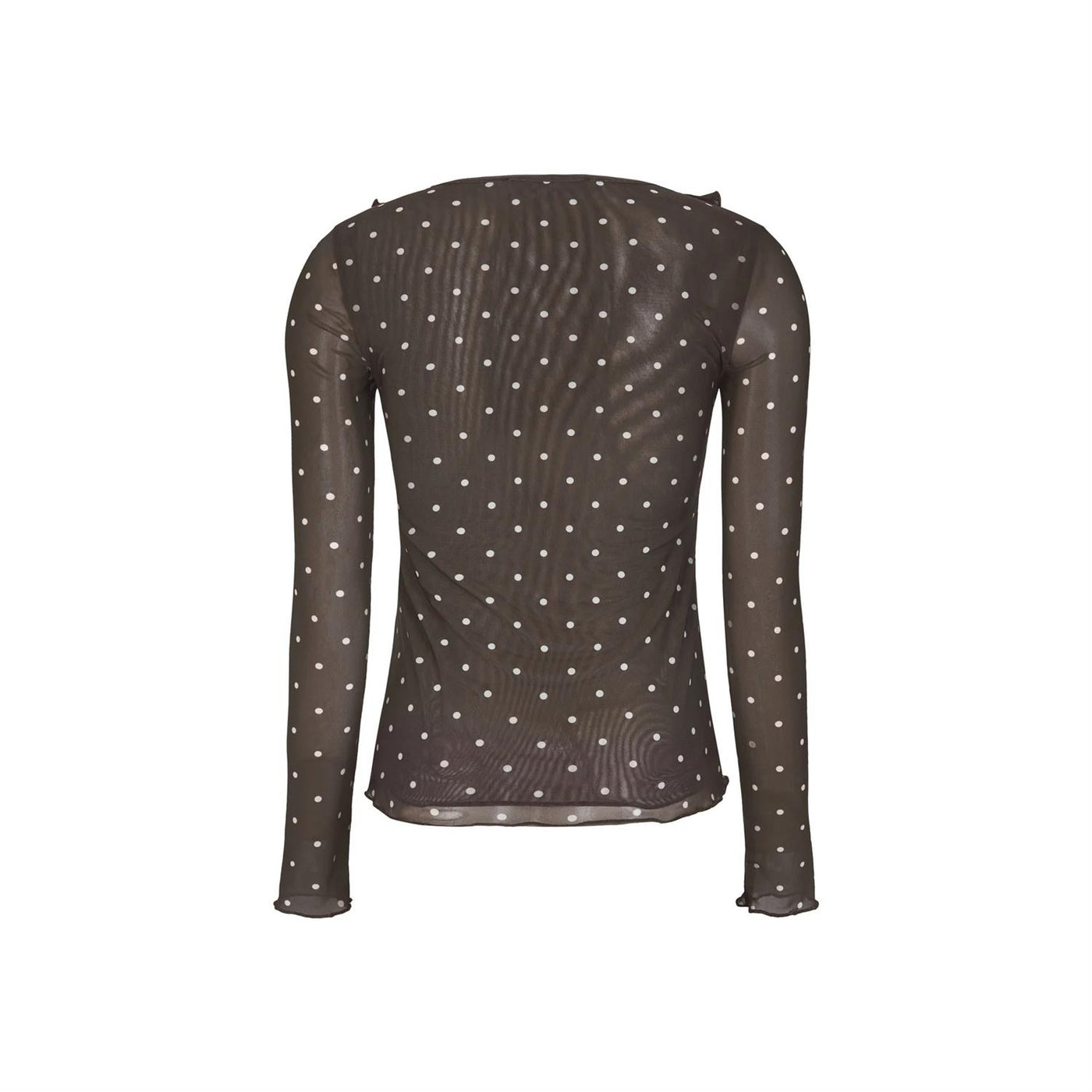 Roselyn Frilled Top Coffee Bean