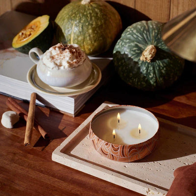 3-Wick Tin Candle, 40tim Spiced Pumpkin Latte
