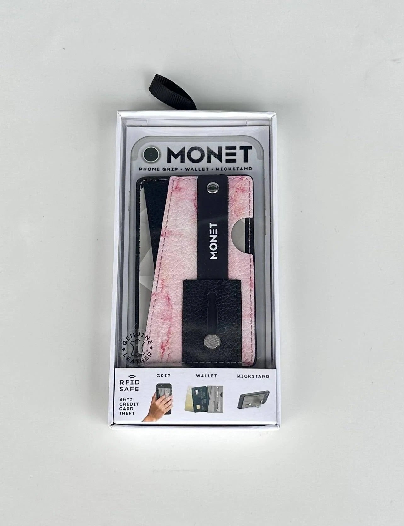 Monet Black/pink marble