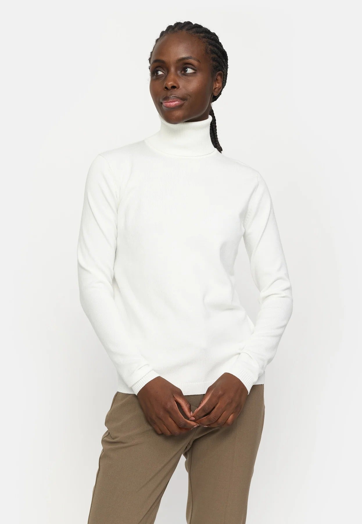 Marla Rollneck Knit Snow White