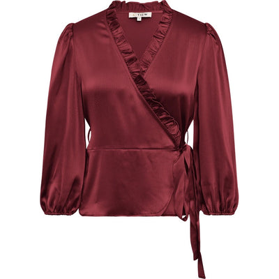 Peony 3/4 Sleeve Blouse Bordeaux