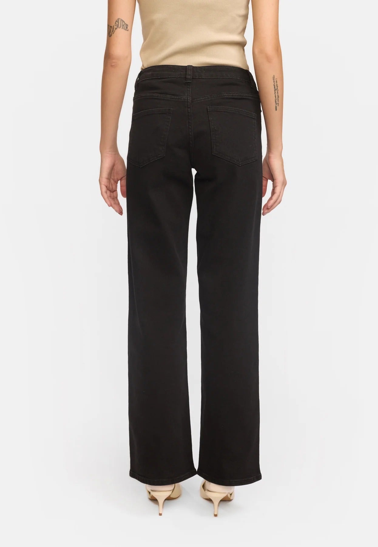 Willa Midwaist Wide Jeans Black