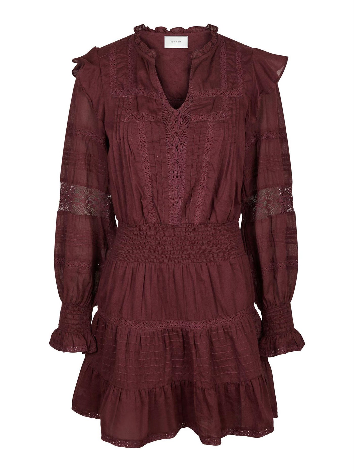 Aran Voile dress Burgundy