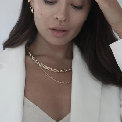 Rope Chain Necklace Gold