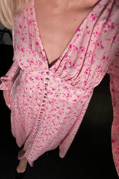 Lilith Maxi Dress Cheryl Pink Print