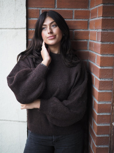 Patrisia solid knit Dark Brown