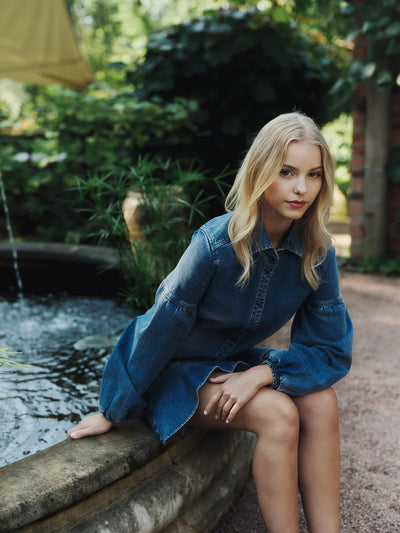 Janne Blue Denim Blouse Washed denim