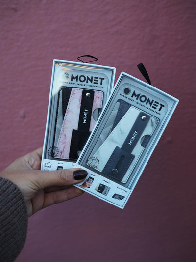 Monet Black/pink marble