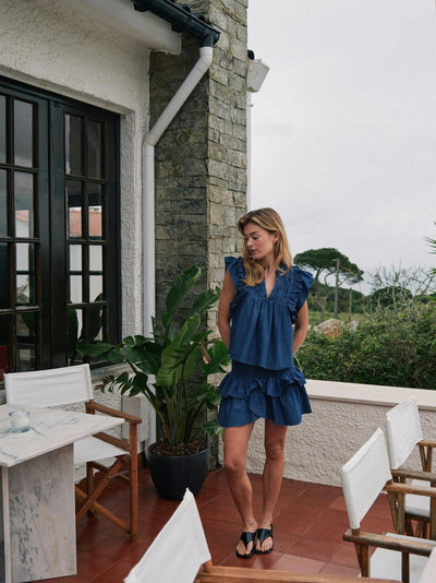 Jayla Denim Top