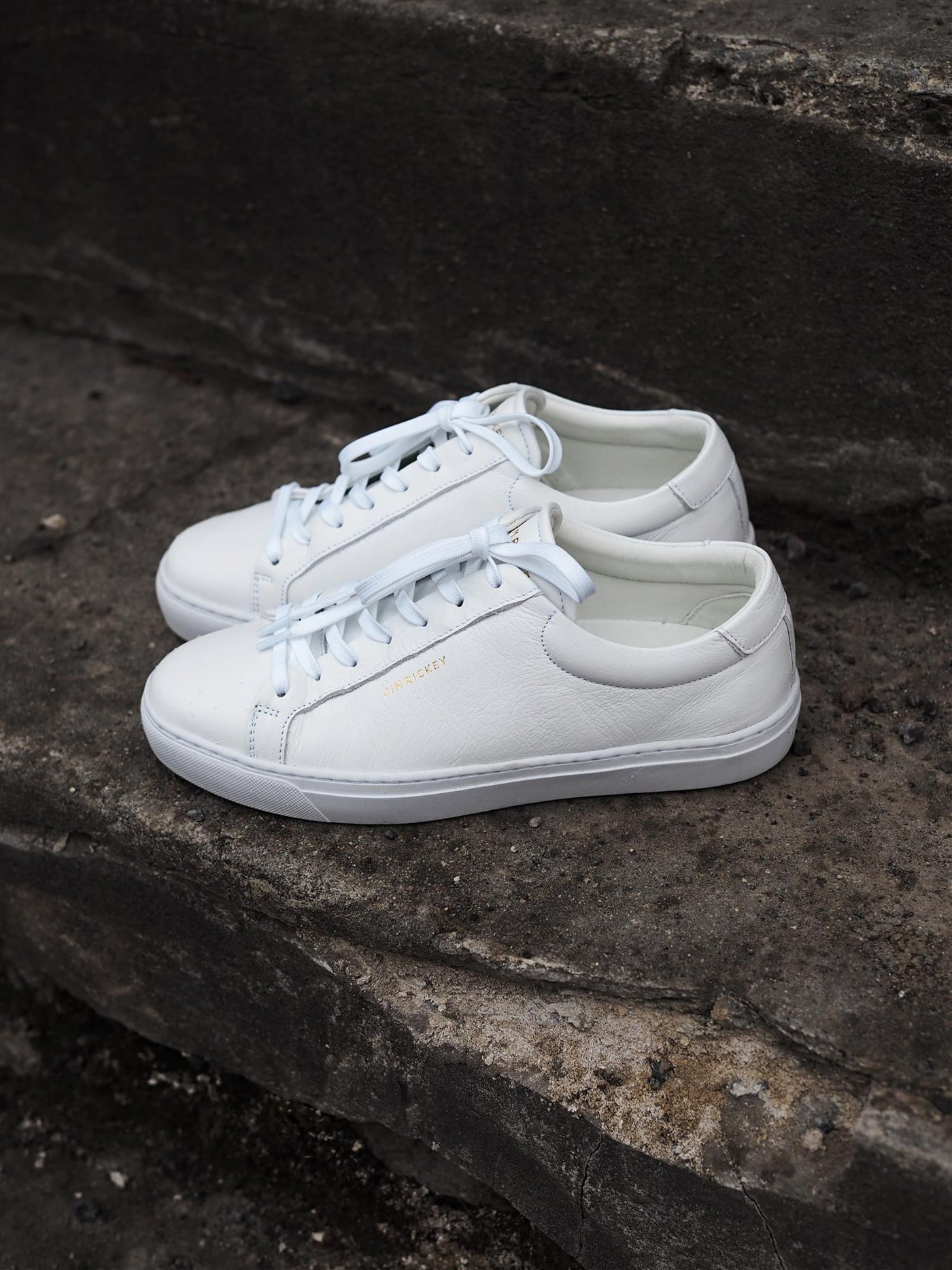 Spin Leather Sneakers White