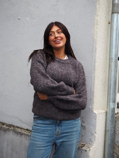 Patrisia new knit pullover Brown/Blue