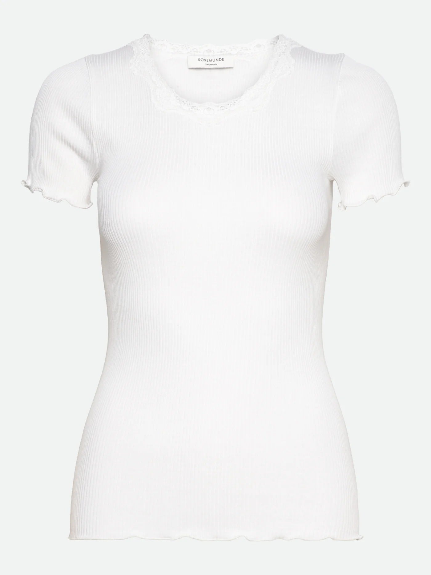Beatha SS Regular O-neck Lace T-shirt New White