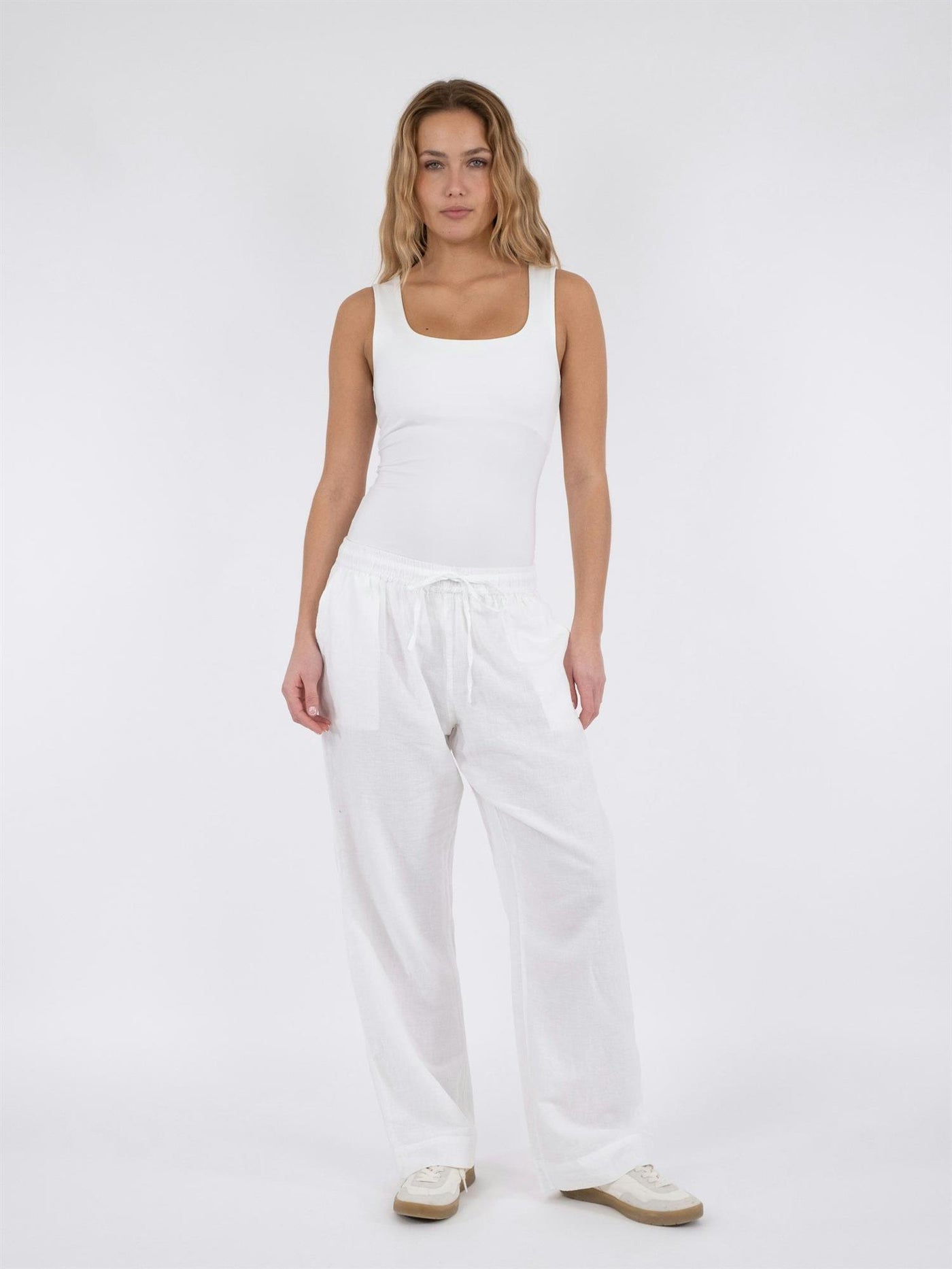 Sonar Linen Pants White