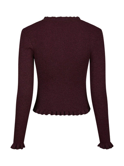 Eshra Knit Blouse Wine
