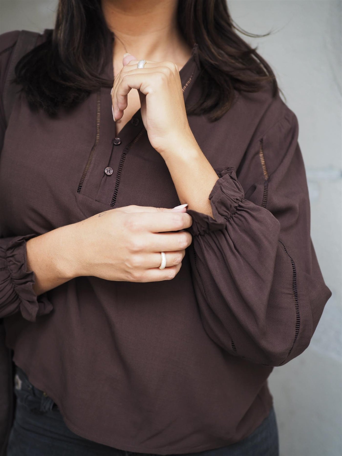Edwina Blouse Coffee Bean
