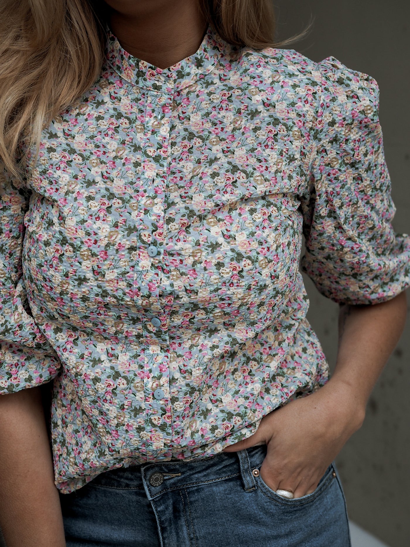 Kate Shirt (Blue/Pink)