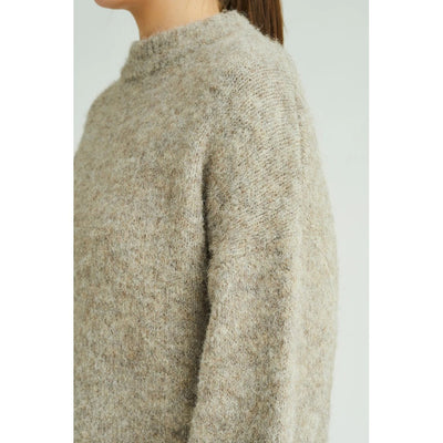Patrisia solid knit pullover Brown