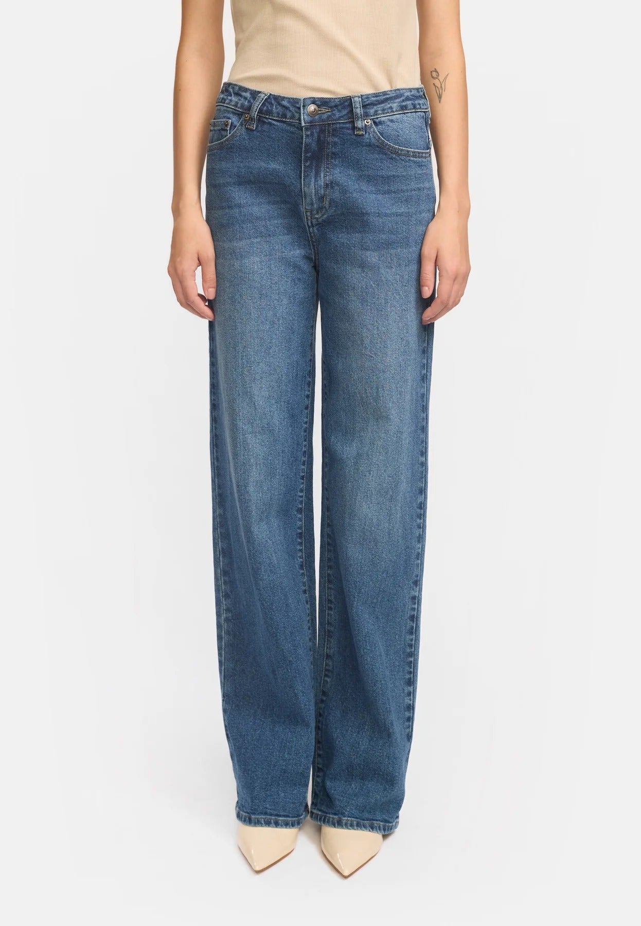 Willa Midwaist Wide Jeans Imagine dark blue