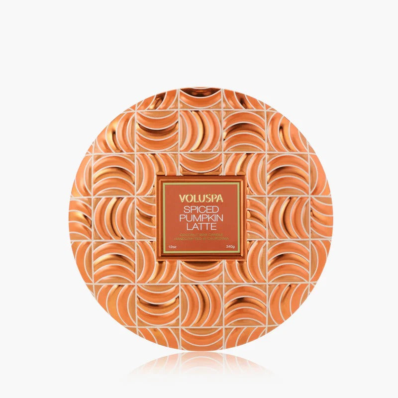 3-Wick Tin Candle, 40tim Spiced Pumpkin Latte