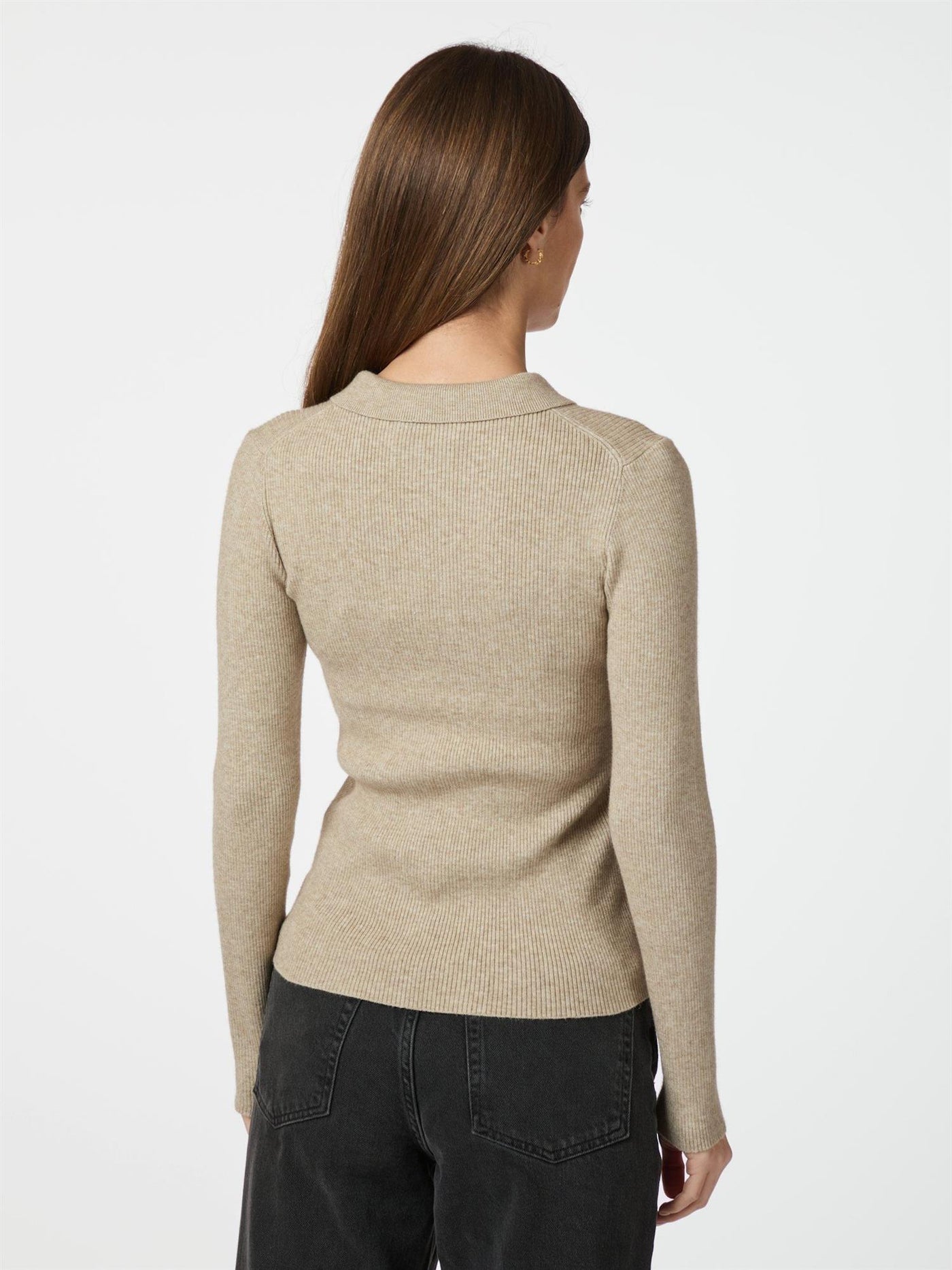 Panama Knit Blouse Beige Melange