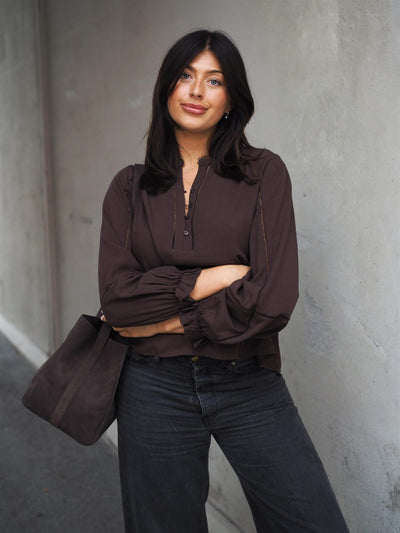 Edwina Blouse Coffee Bean