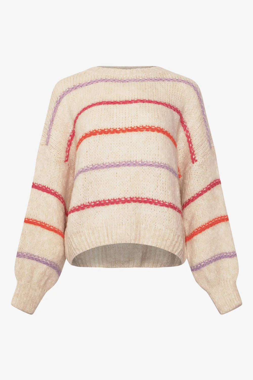 Kalita Knit Oyster Berry Stripe