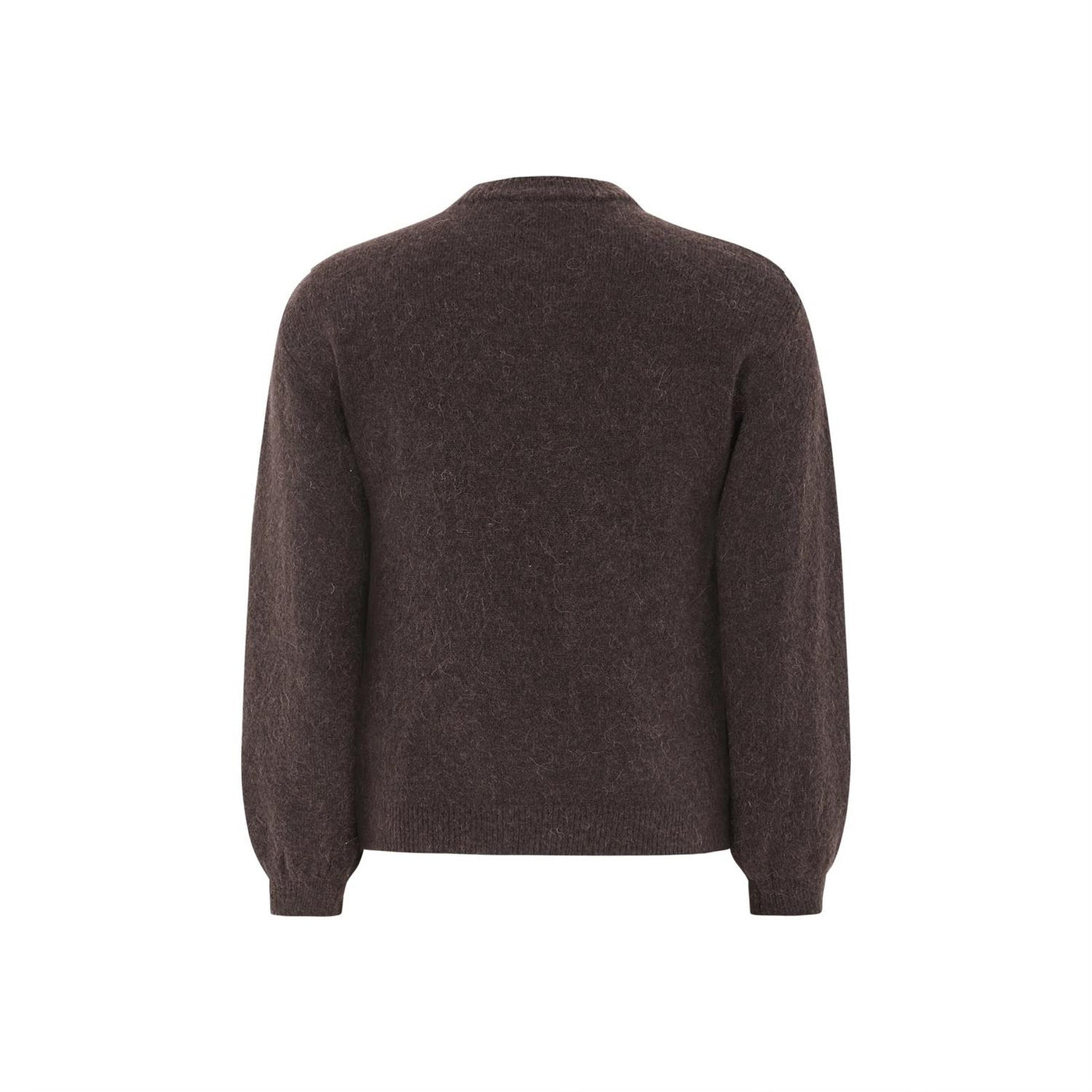 Allison O-neck Cardigan Knit Cocolate plum melange