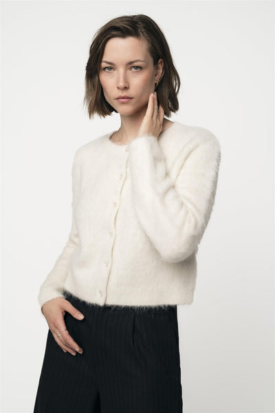 Astrid Brushed Cardigan Cream