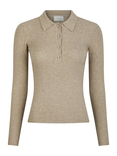 Panama Knit Blouse Beige Melange
