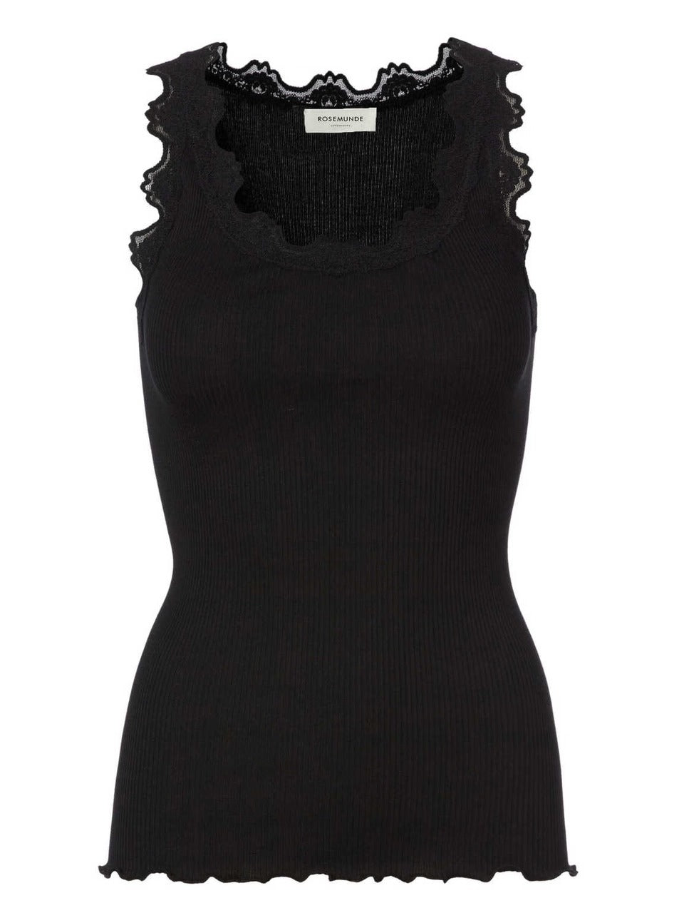 Babette Silk Top W/lace Black