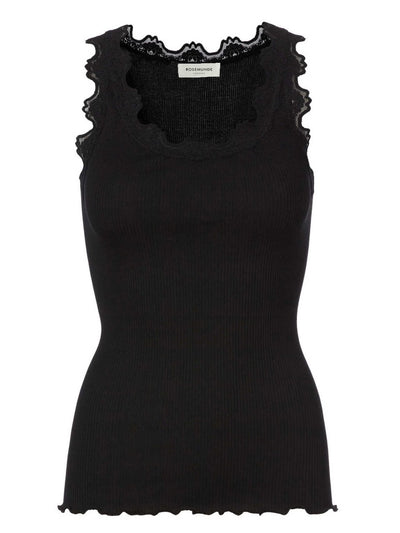 Babette Silk Top W/lace Black