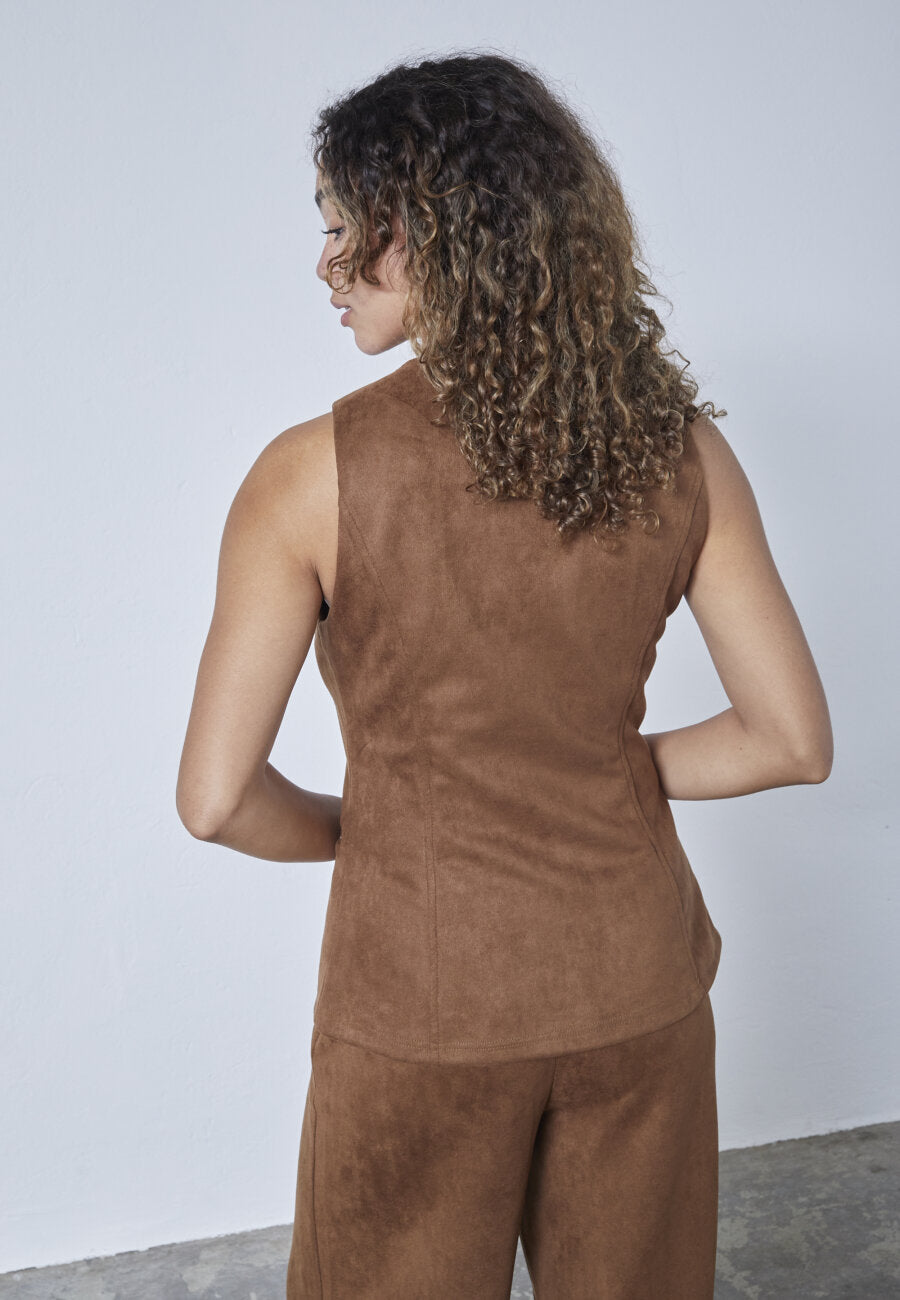 Velra Vest Cognac