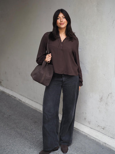Edwina Blouse Coffee Bean