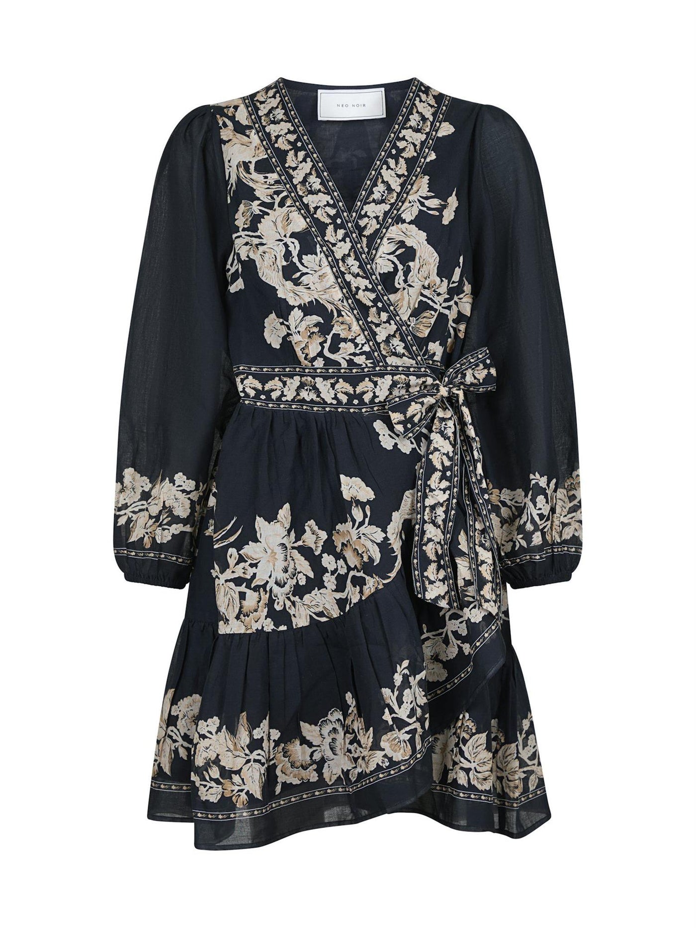 Dorna Printed Voile Dress Navy