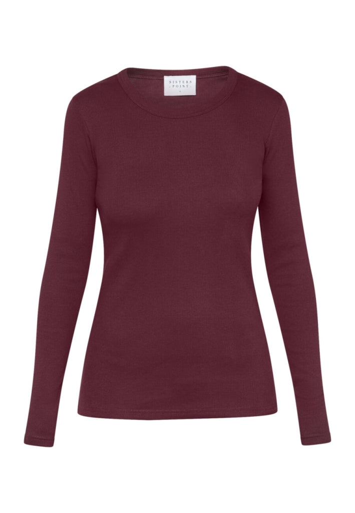 Eike Long Sleeve Deep Bordeaux
