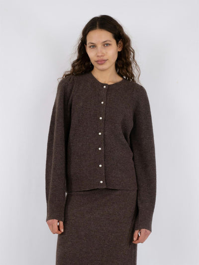 Nuna Knit Cardigan Brown Melange