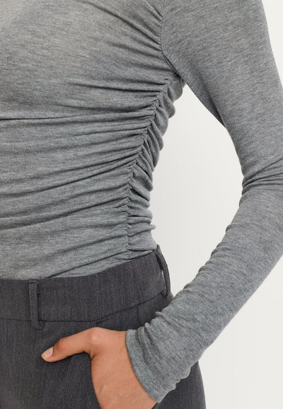Roman Draped O-neck Medium Grey Melange