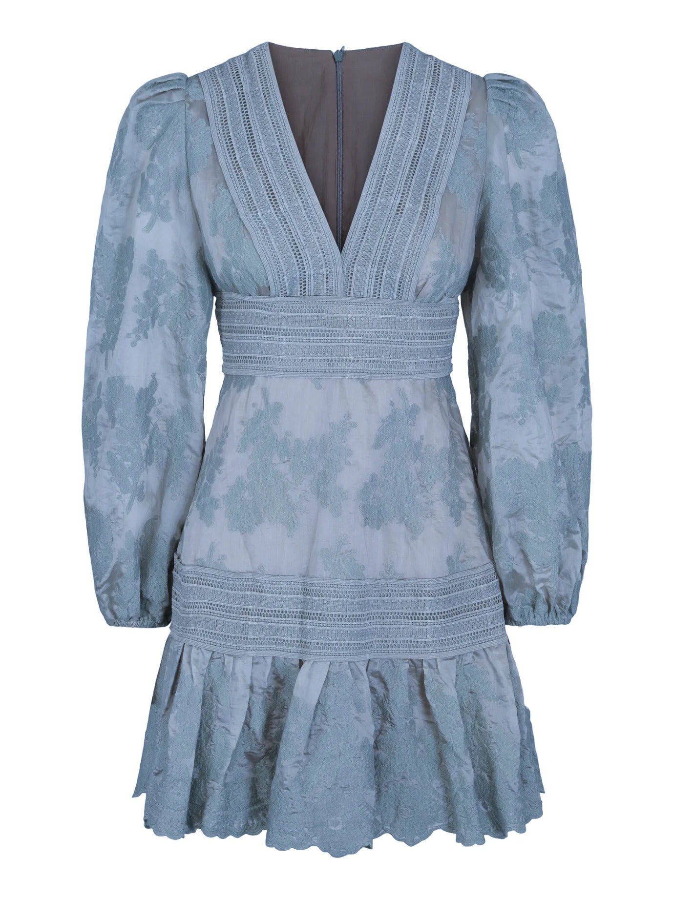 Castle Lace Dress Dusty blue