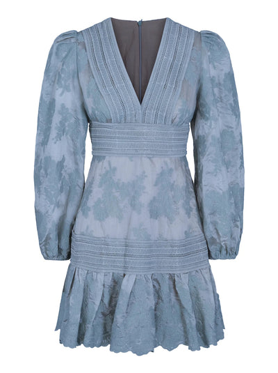 Castle Lace Dress Dusty blue