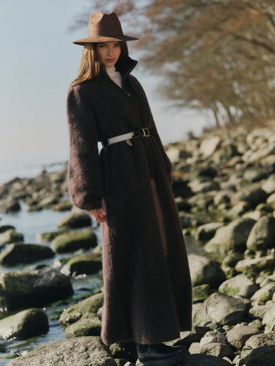 Olivia Chunky Cardigan Dark Brown